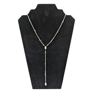 Kendra Scott Silver Necklace with White Accents